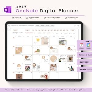 2025 OneNote Planner - Dark Mode