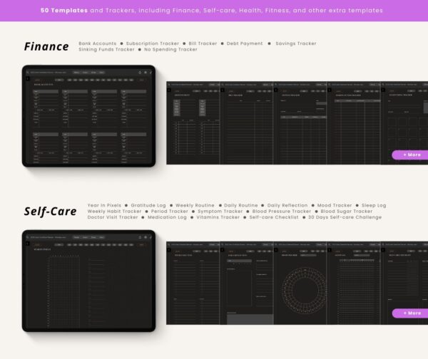 2025 OneNote Planner - Dark Mode