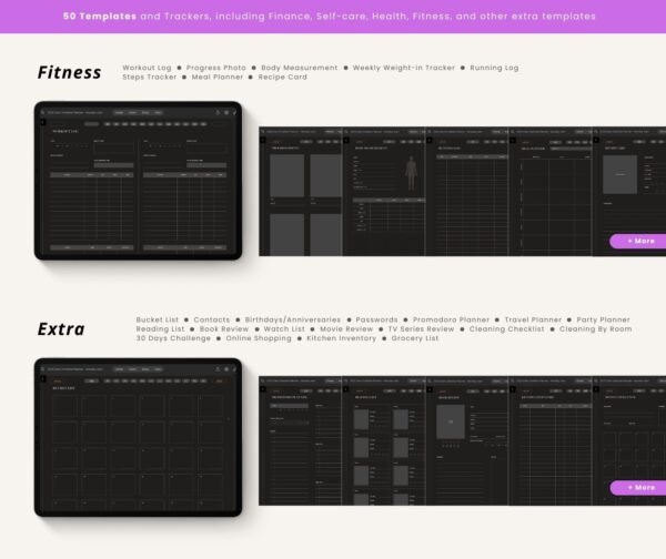 2025 OneNote Planner - Dark Mode