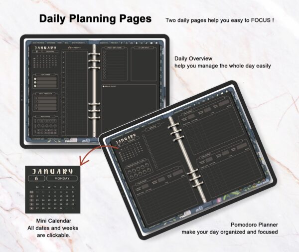 2025 ADHD Planner - Dark Mode