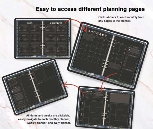 2025 ADHD Planner - Dark Mode