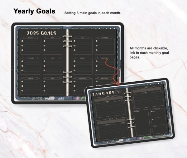 2025 ADHD Planner - Dark Mode