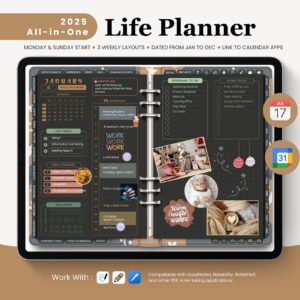 2025 OneNote Planner - Dark Mode