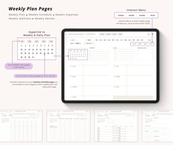 Undated Minimalist OneNote Planner